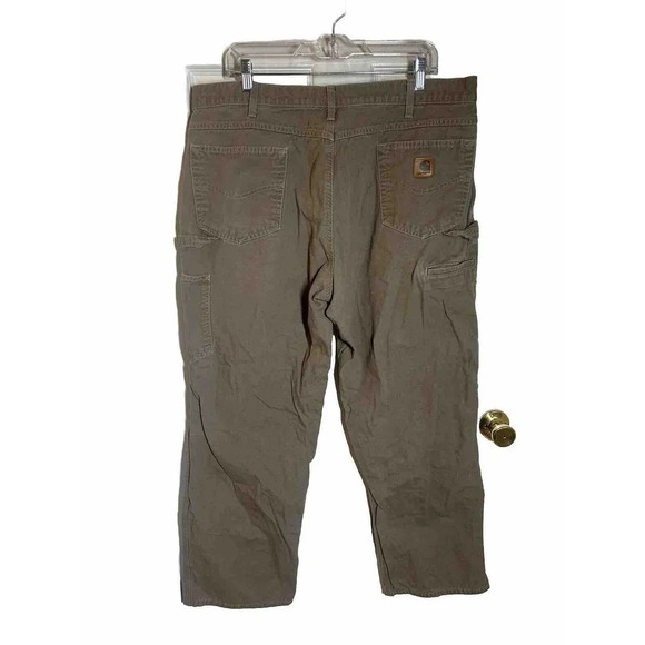 Carhartt Other - Carhartt Mens Carpenter Jeans Brown Denim Loose Fit Pockets Cotton 40x32